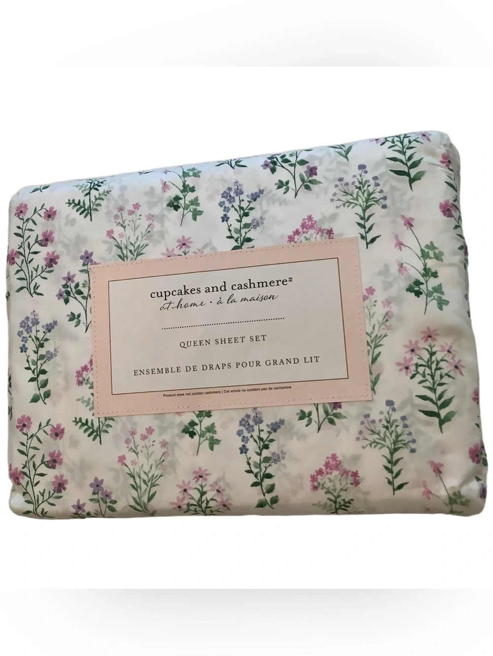 Cupcakes & Cashmere Brianna Floral Queen Sheet Set New